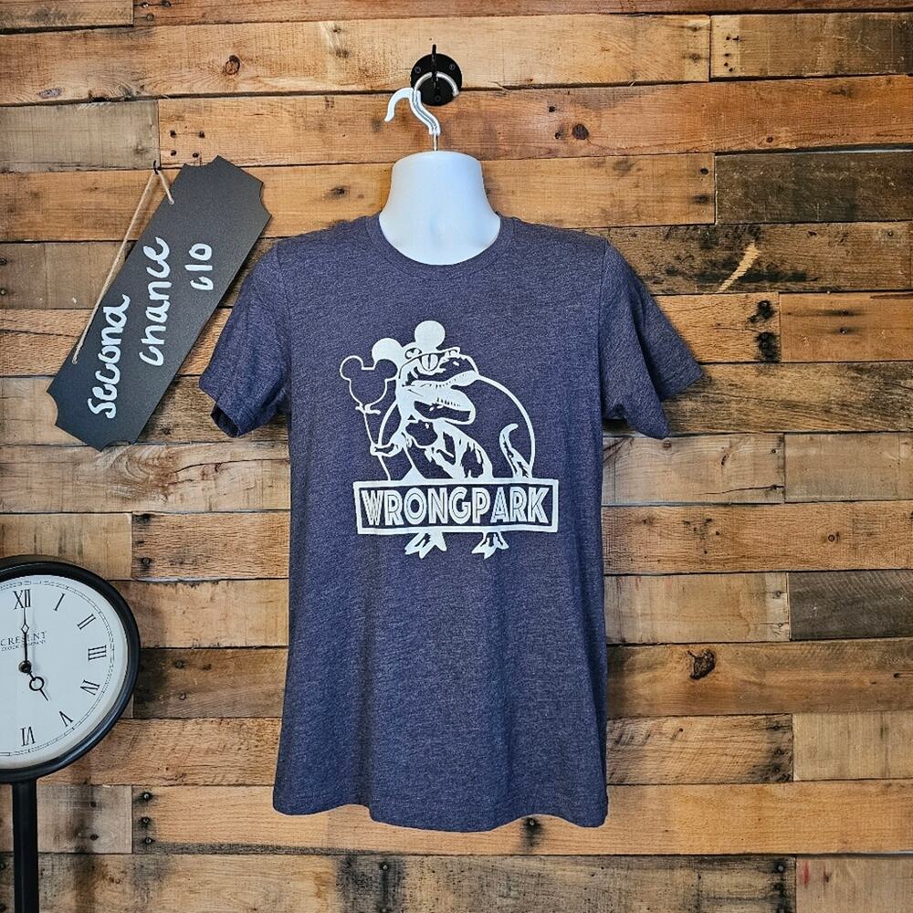 SALE-Bella Canvas men's Disney Jurassic Park wrong Park shirt size M